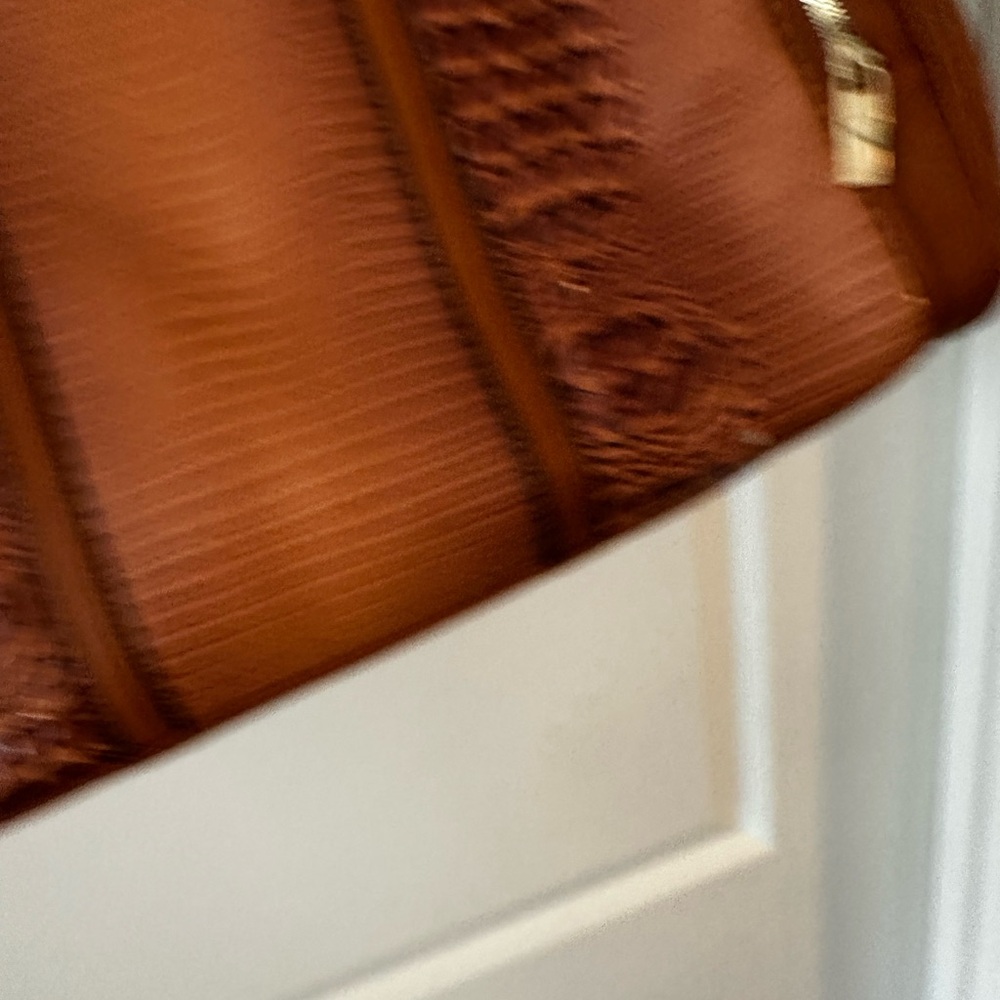 Brown Croc-Embossed Weekender Duffle Bag | Faux Leather Travel Bag - Picture 4 of 10